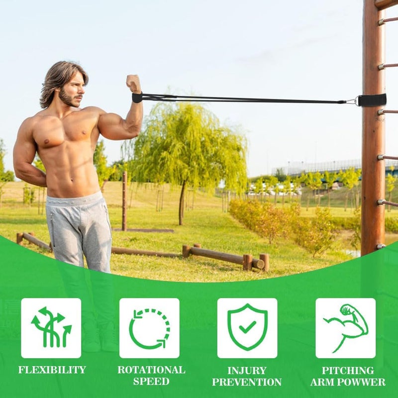 ENERACES Baseball Resistance Bands for Pitchers – Pro-Grade Arm Strength & Pitching Bands | 4-Level Adjustable Resistance Bands for Baseball/Softball Training (All Ages) - Image 3